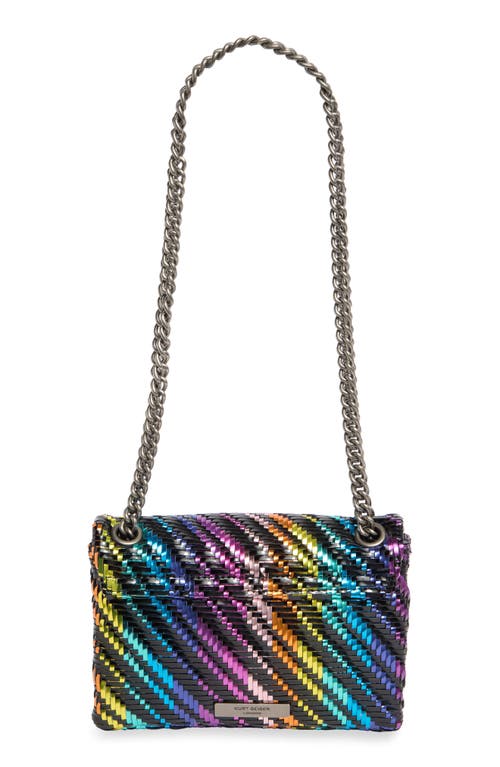 Kurt Geiger London Mini Brixton Crystal Shoulder Bag In Charcoal