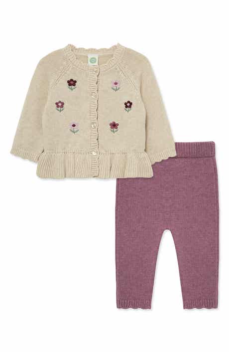 Kids' Flowers Sweater and Pants Set