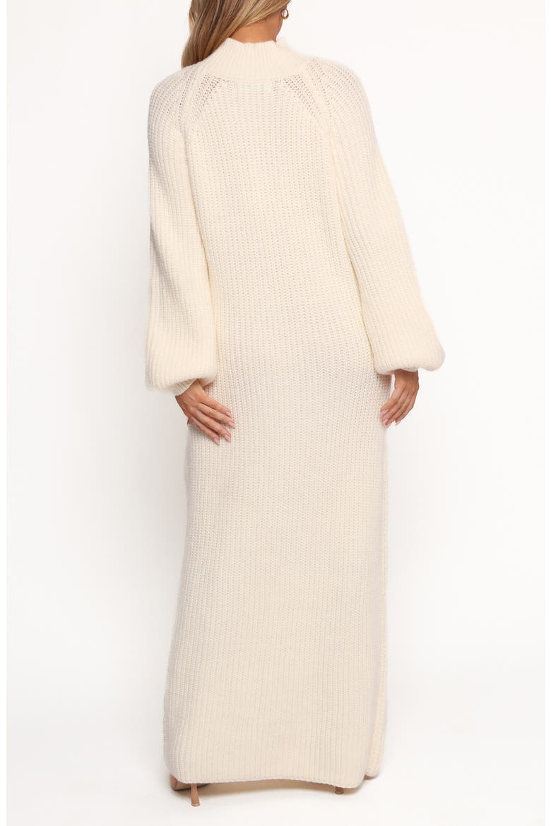 Tobin Mock Neck Long Sleeve Maxi Sweater Dress, Alternate, color, CREAM