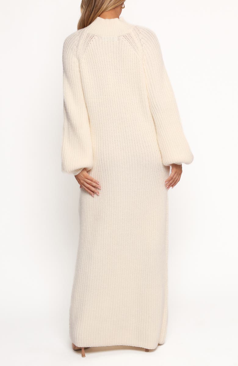 Petal & Pup Tobin Mock Neck Long Sleeve Maxi Sweater Dress, Alternate, color, Cream