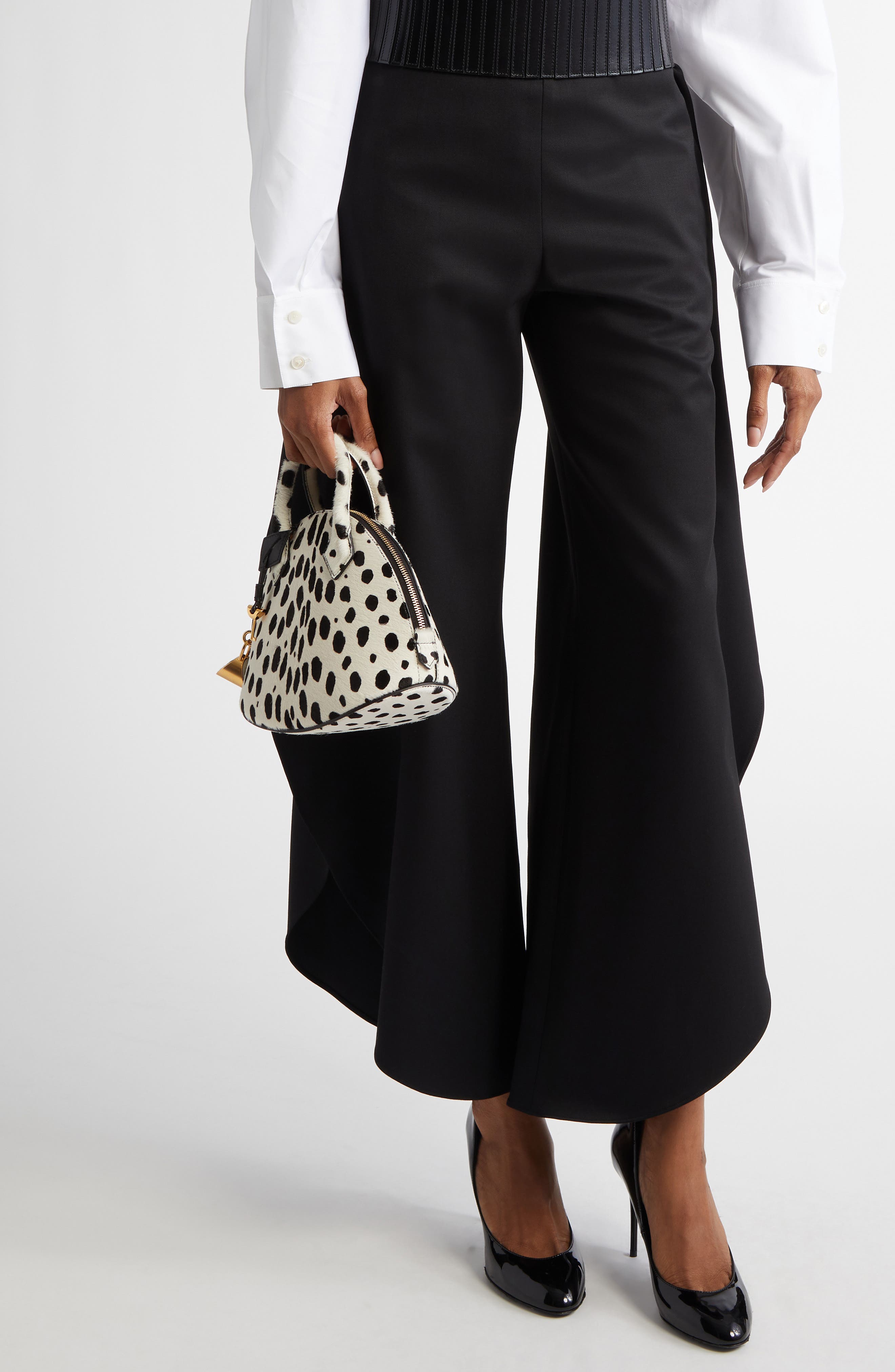 Alaïa Dome 25 Genuine Calf Hair Top Handle Bag, Alternate, color, 