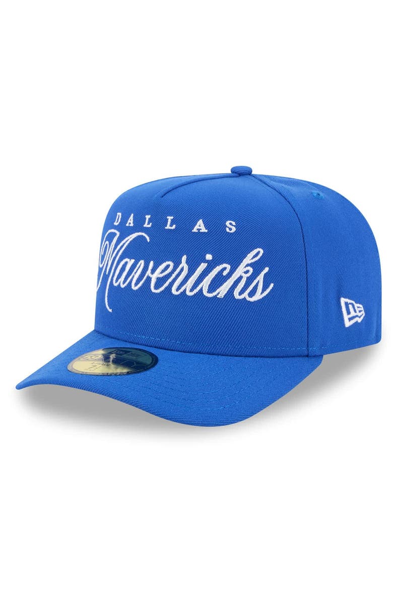 New Era Men's New Era Blue Dallas Mavericks 2025 NBA Draft A-Frame 59FIFTY Fitted Hat, Alternate, color,