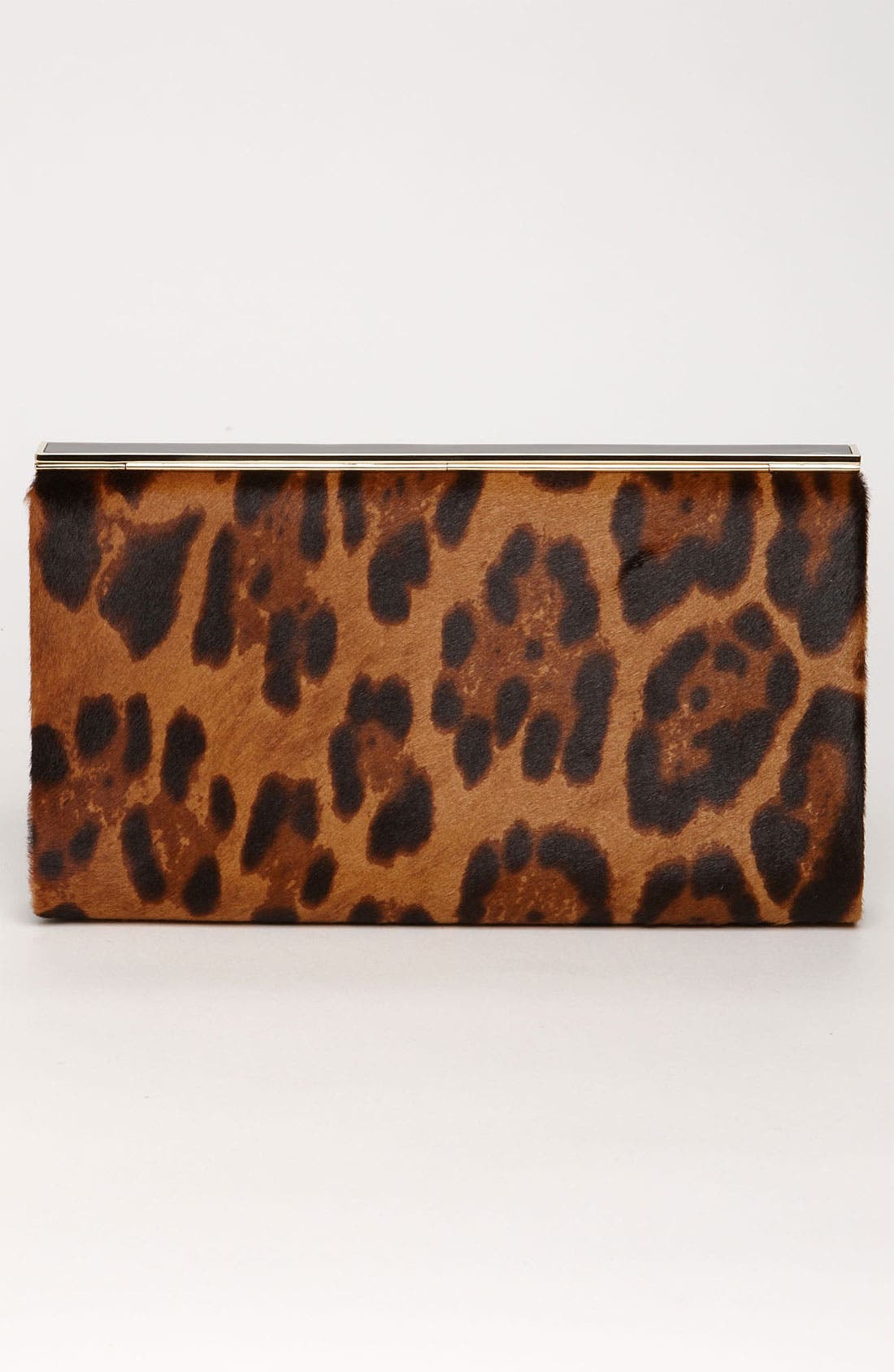 'Cayla' Calf Hair Clutch, Alternate, color, LEOPARD