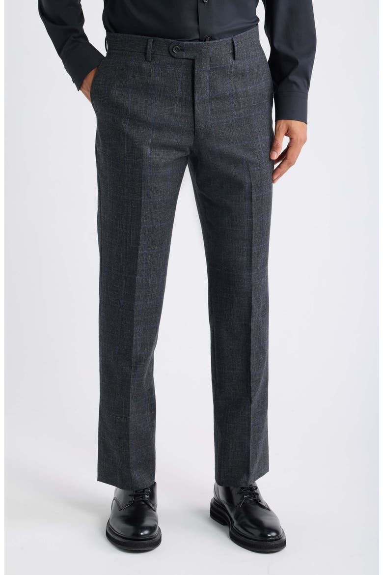 Varick Glen Plaid Two-Button Suit, Alternate, color, BLACK GREY