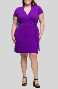 24seven Comfort Apparel Wrap Dress