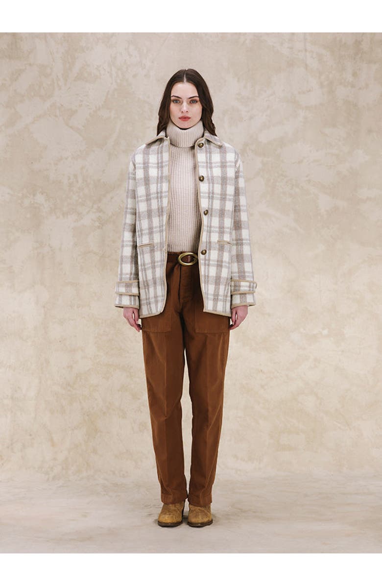 Fortela Danielle Plaid Wool Jacket, Alternate, color, Multicolor