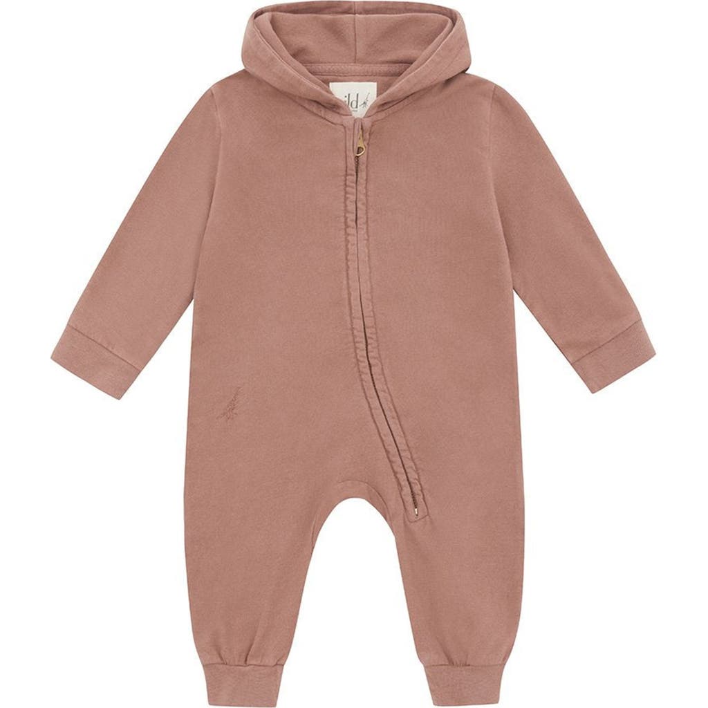 Vild House Of Little Organic Cotton Jumpsuit In Clay Pink