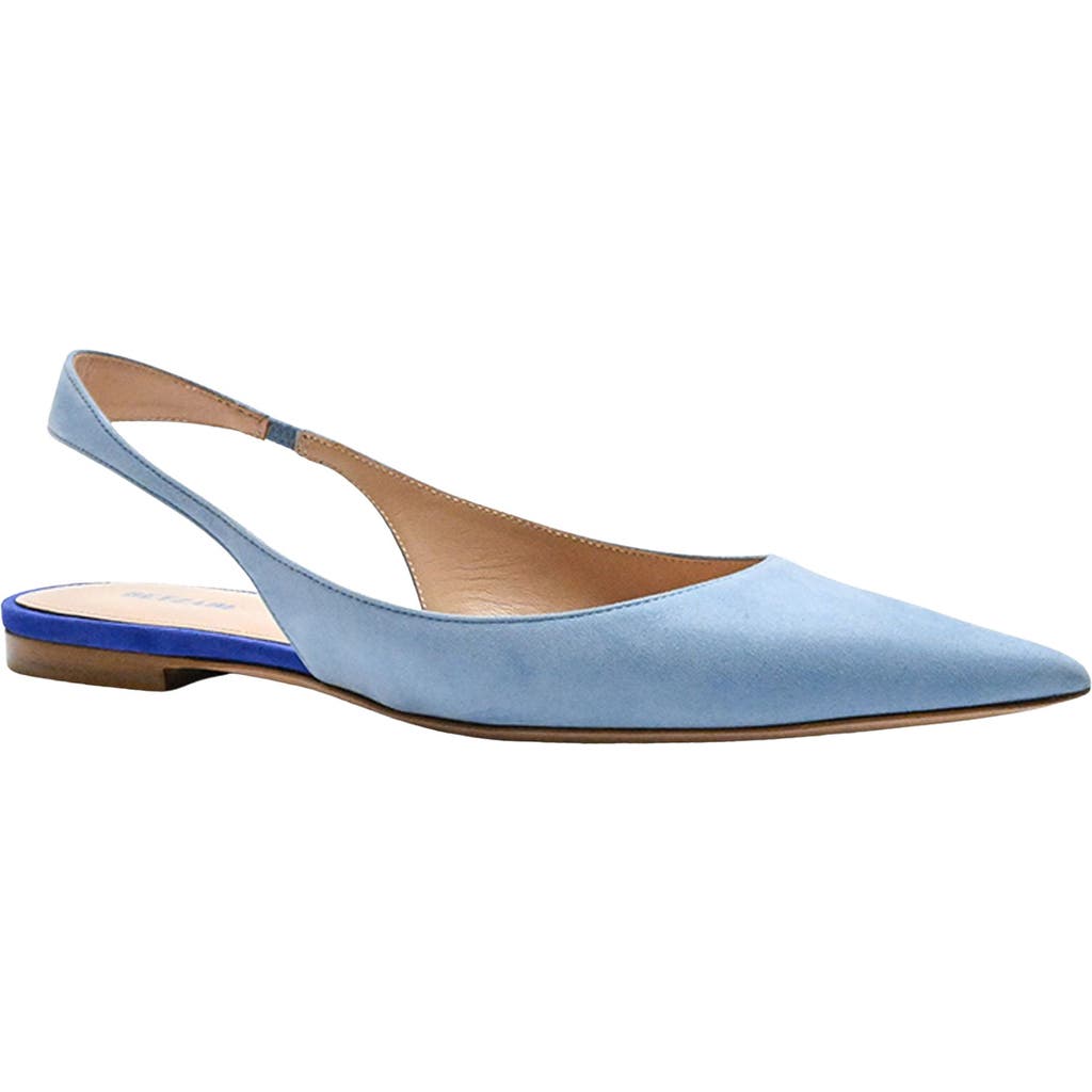 Betzábe Ana Pointed Toe Slingback Flat In Blue