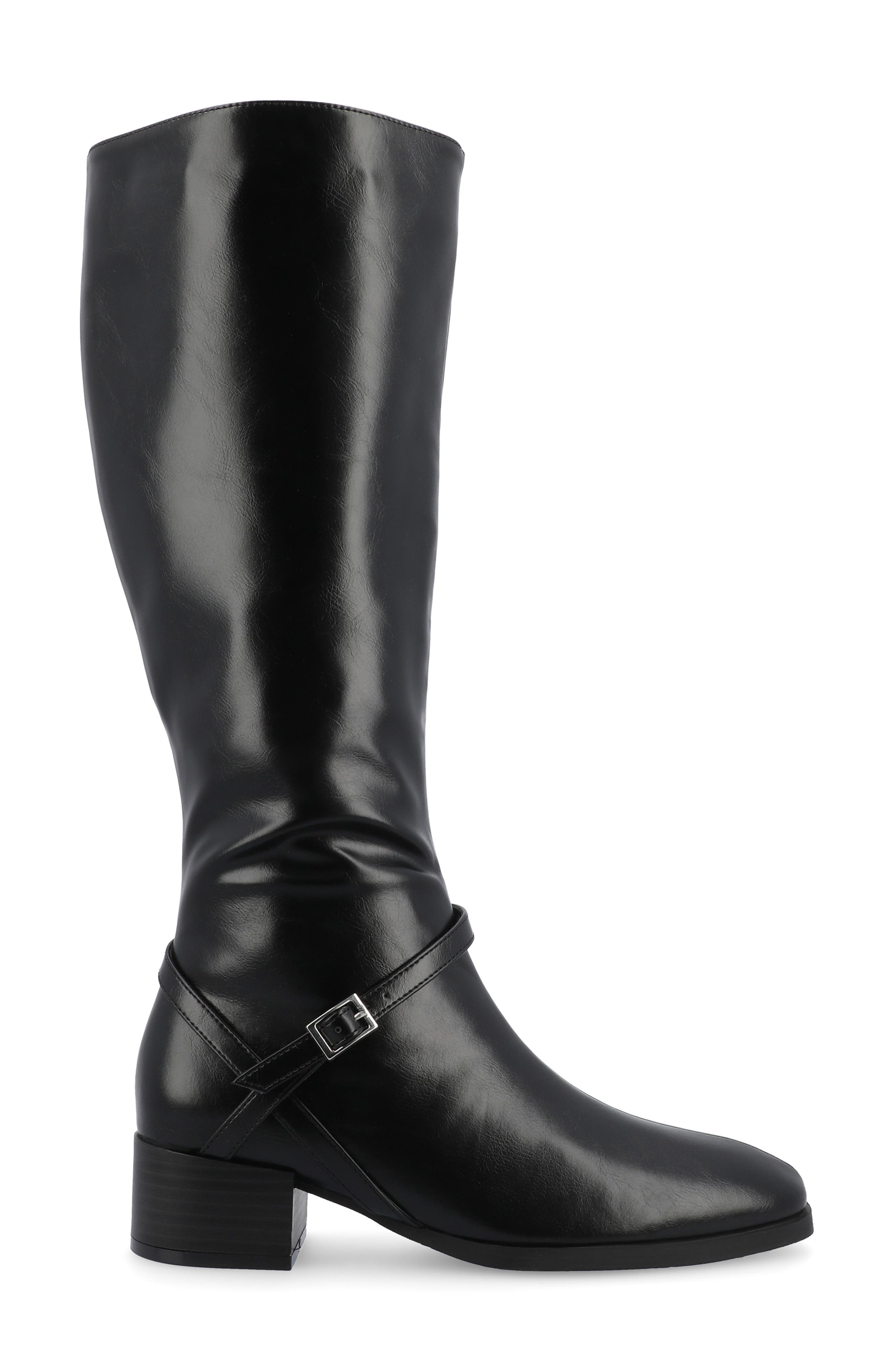Journee Collection Rhianah Tall Boots, Alternate, color, Black