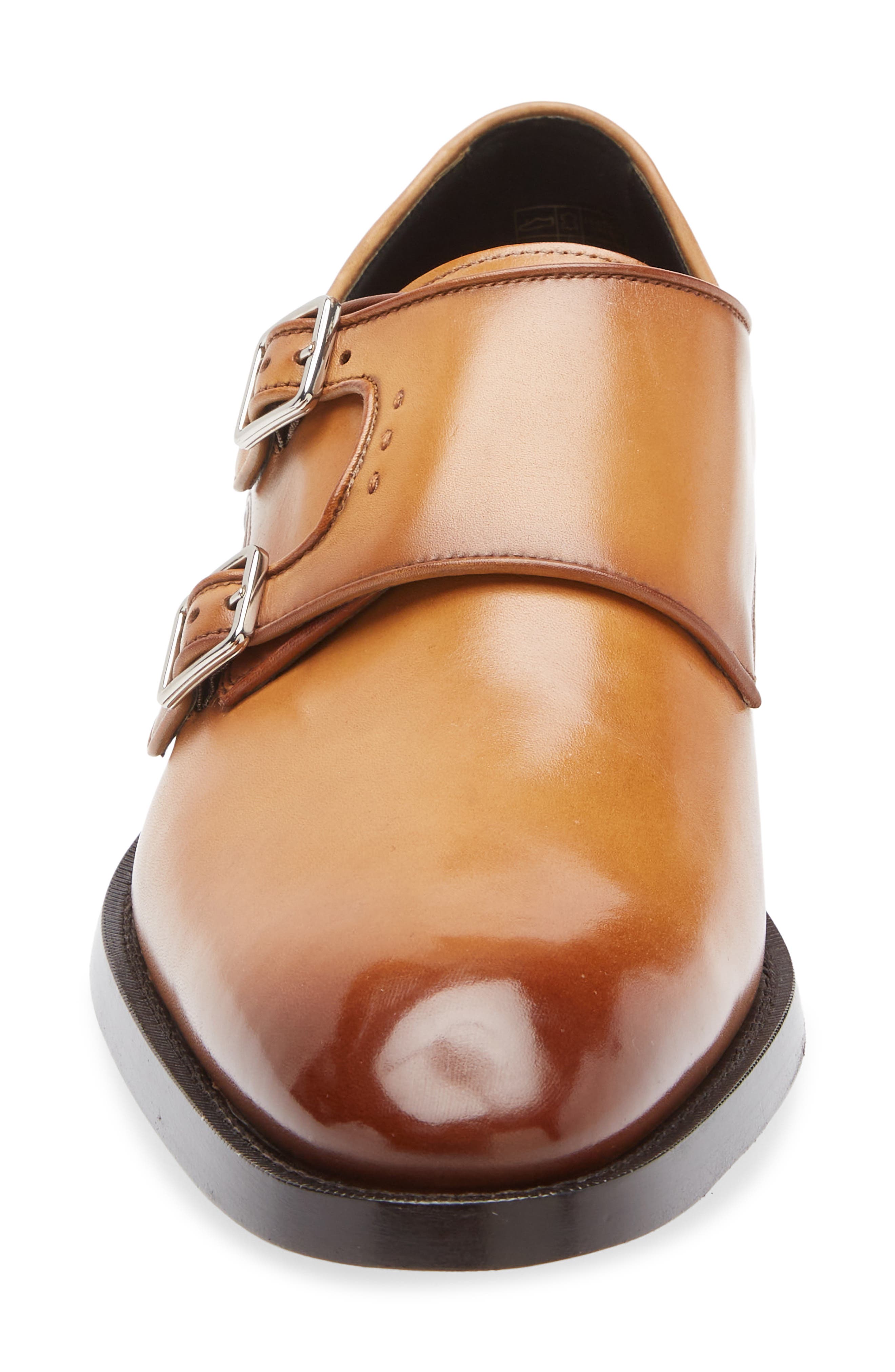 BOSS Rill Monk Strap Shoe, Alternate, color, Medium Brown