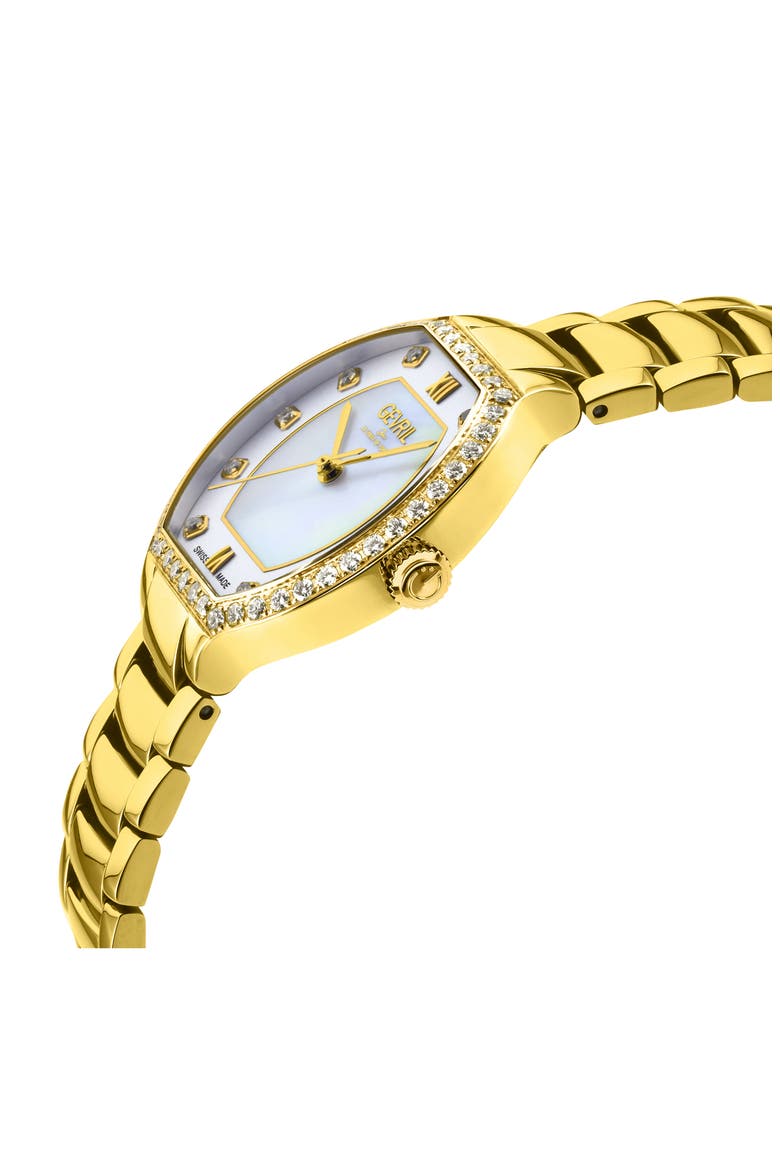 Lugano Diamond Swiss Bracelet Watch, Alternate, color, GOLD