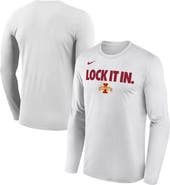 Nike Men's Nike  White Iowa State Cyclones 2026 On-Court Bench Long Sleeve T-Shirt