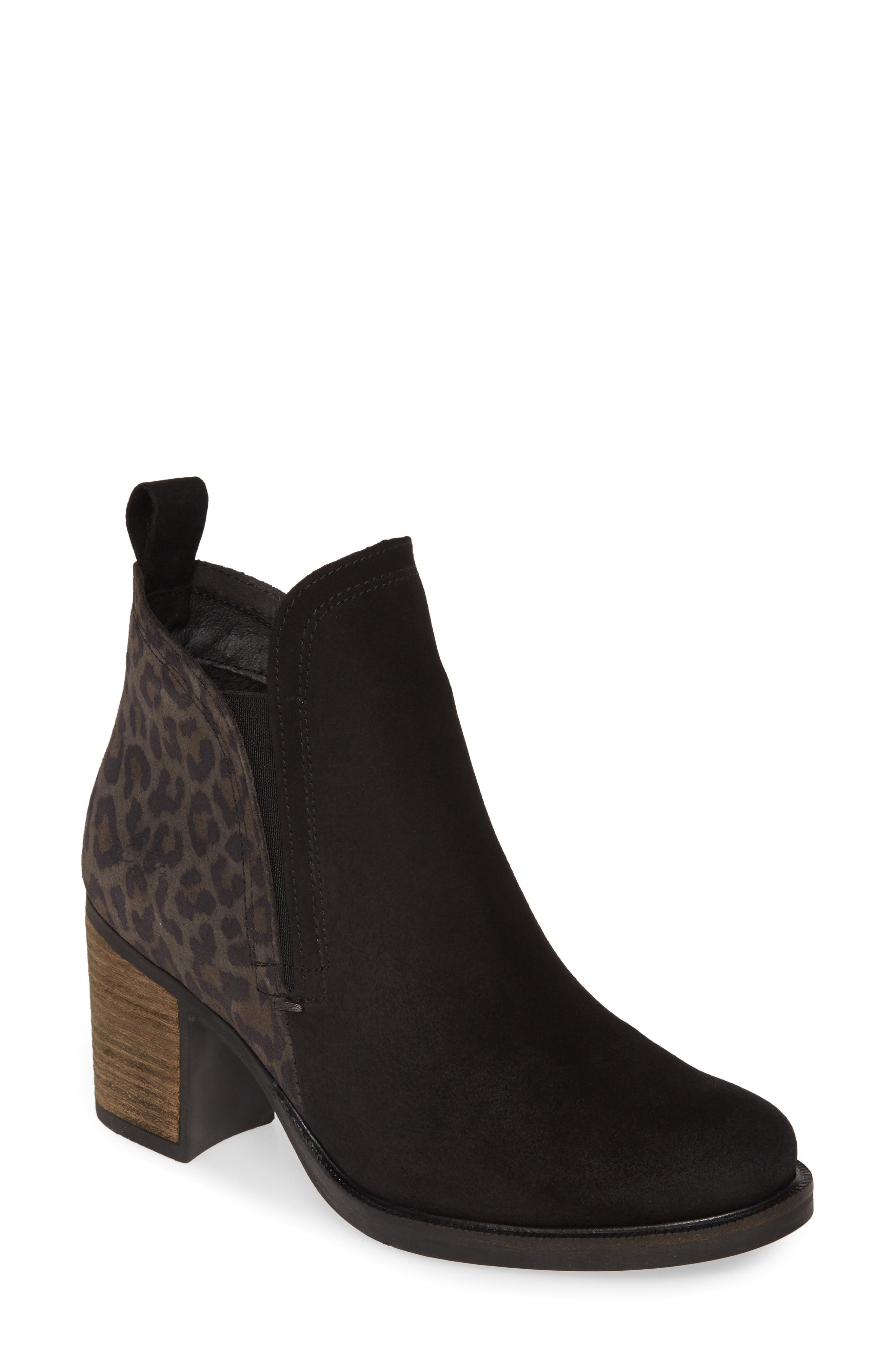 'Belfield' Waterproof Chelsea Boot, Main, color, BLACK/ GREY SUEDE