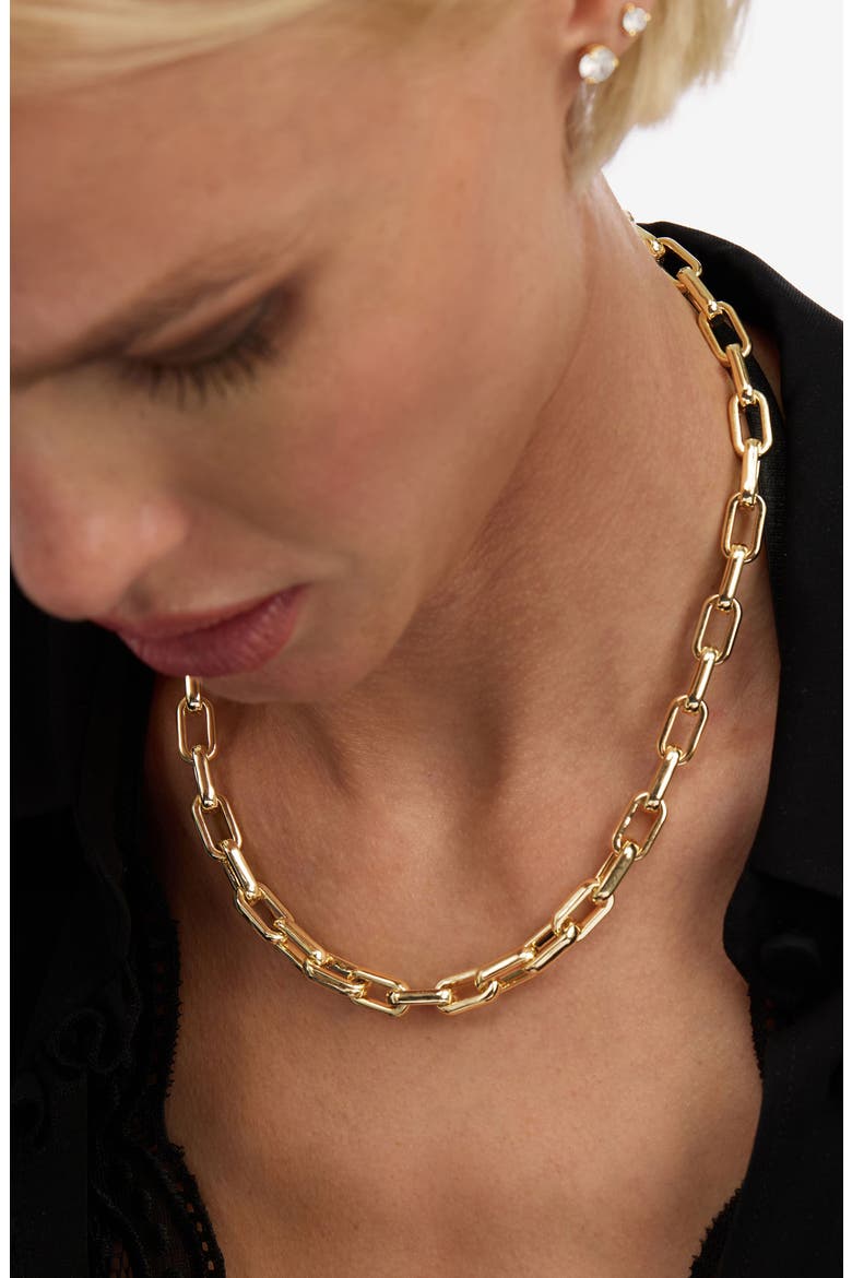 Lil Frankie Chain Necklace, Alternate, color, GOLD