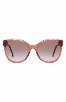 Carolina Herrera 57mm Gradient Round Cat Eye Sunglasses