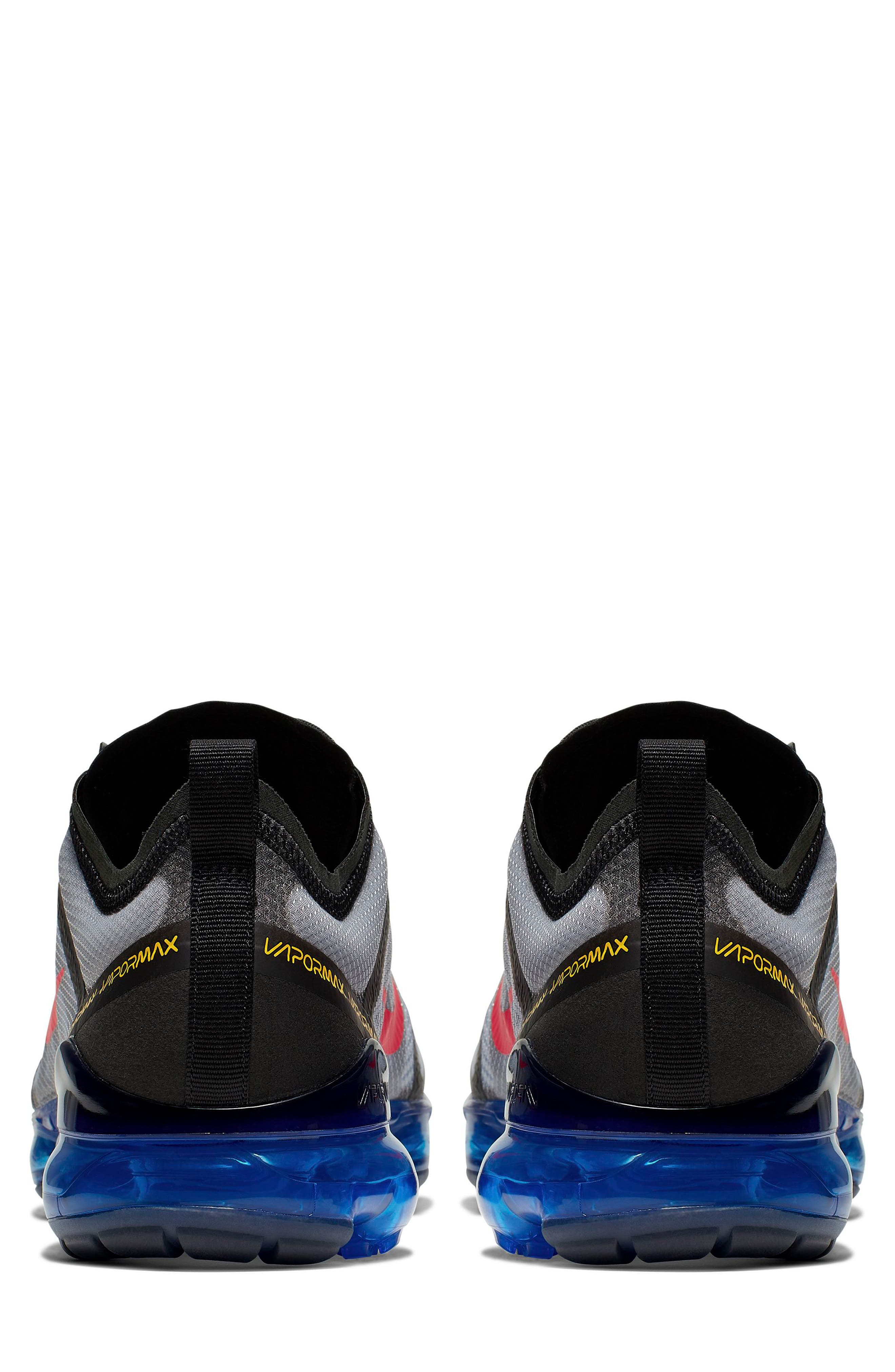 Air VaporMax 2019 Sneaker, Alternate, color, BLACK/ BRIGHT CRIMSON/ BLUE