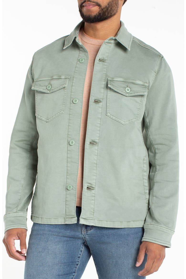 Button-Up Overshirt, Main, color, SAGE GREEN