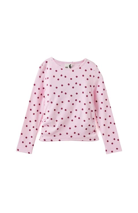 Kid's Fitted Long Sleeve Essential Gathered Top