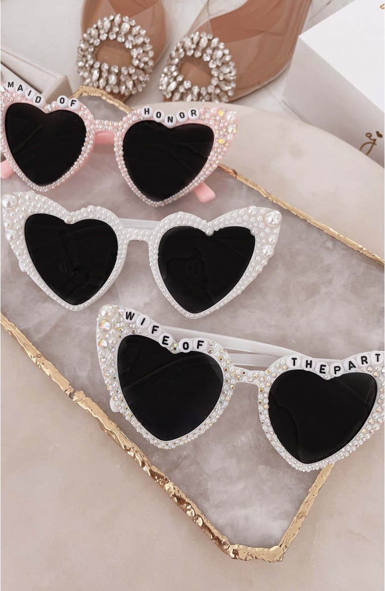 Untamed Petals Maid of Honor Sunnies, Alternate, color, White