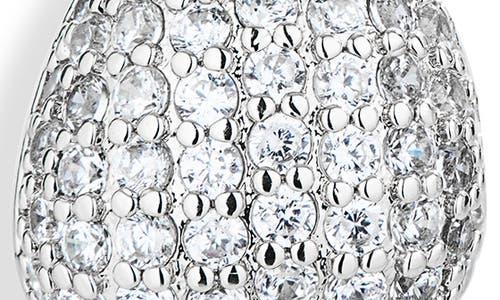 Nordstrom Rack Set Of 2 Pavé Cubic Zirconia Droplet Stud Earrings In Metallic