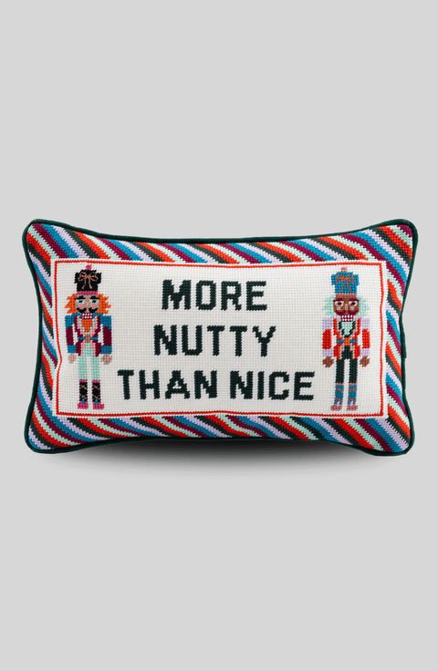 More Nutty Needlepoint Pillow