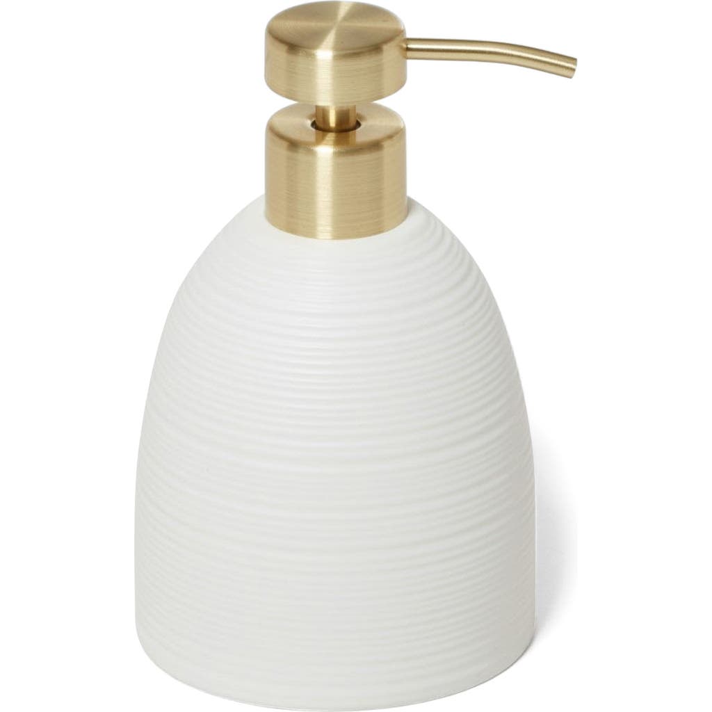 Roselli Trading Company Dubai Brass Trim Lotion Pump In White