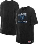 New Era Women's New Era Black Minnesota Timberwolves Throwback Mineral Wash Oversized T-Shirt
