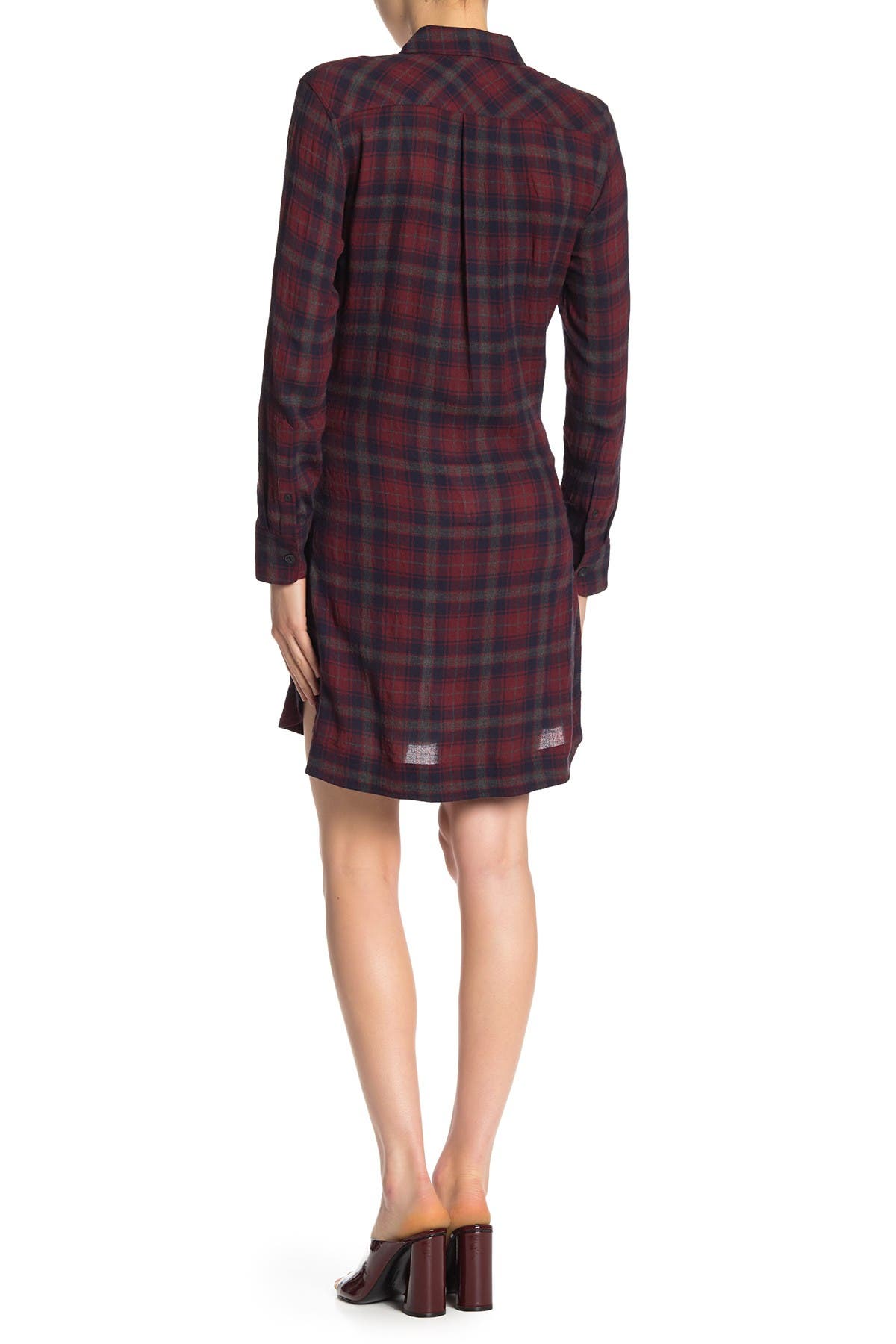 rag & bone Felicity Plaid Tie Waist Shirt Dress (Women) | Nordstromrack