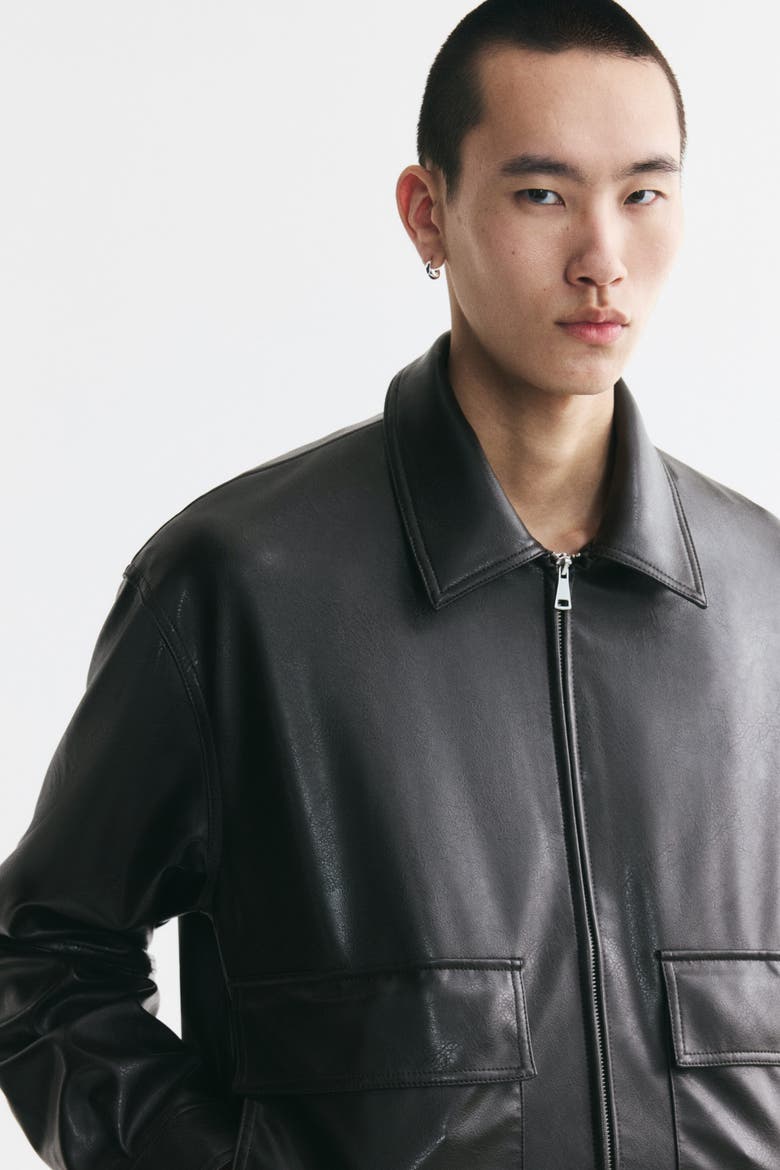 Coated Blouson Jacket, Alternate, color, Dark brown