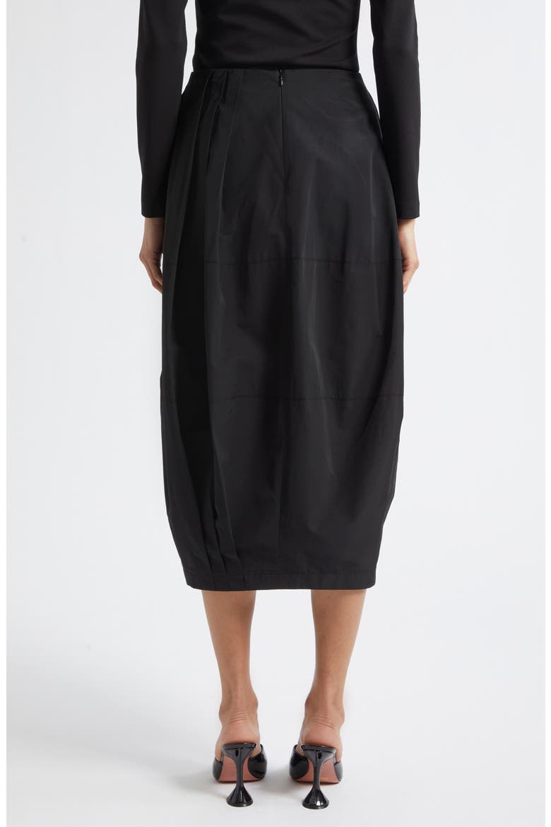 Daphne Lantern Midi Skirt, Alternate, color, BLACK
