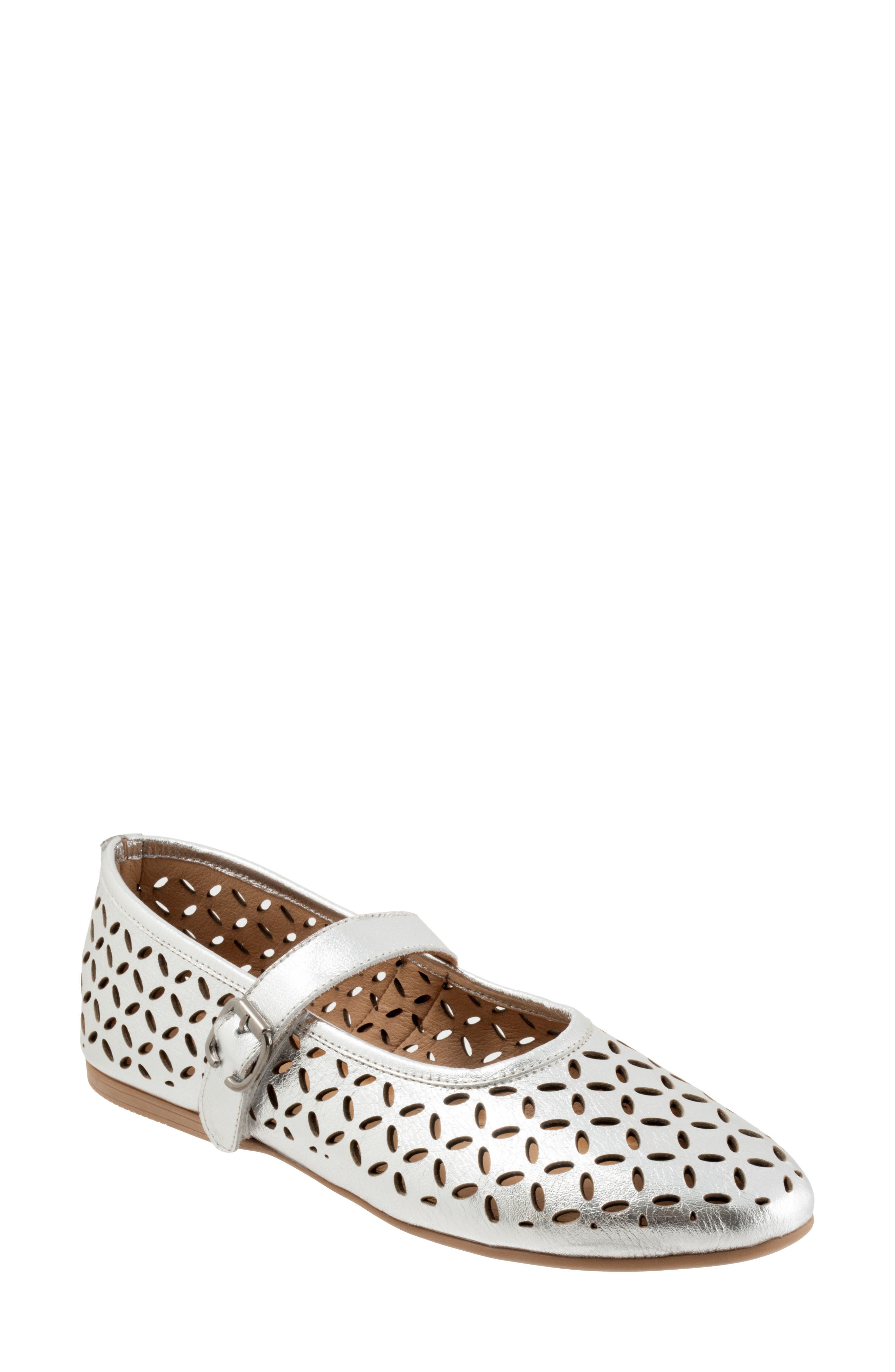 Bueno Kehlani Mary Jane Flat, Main, color, Dark Silver
