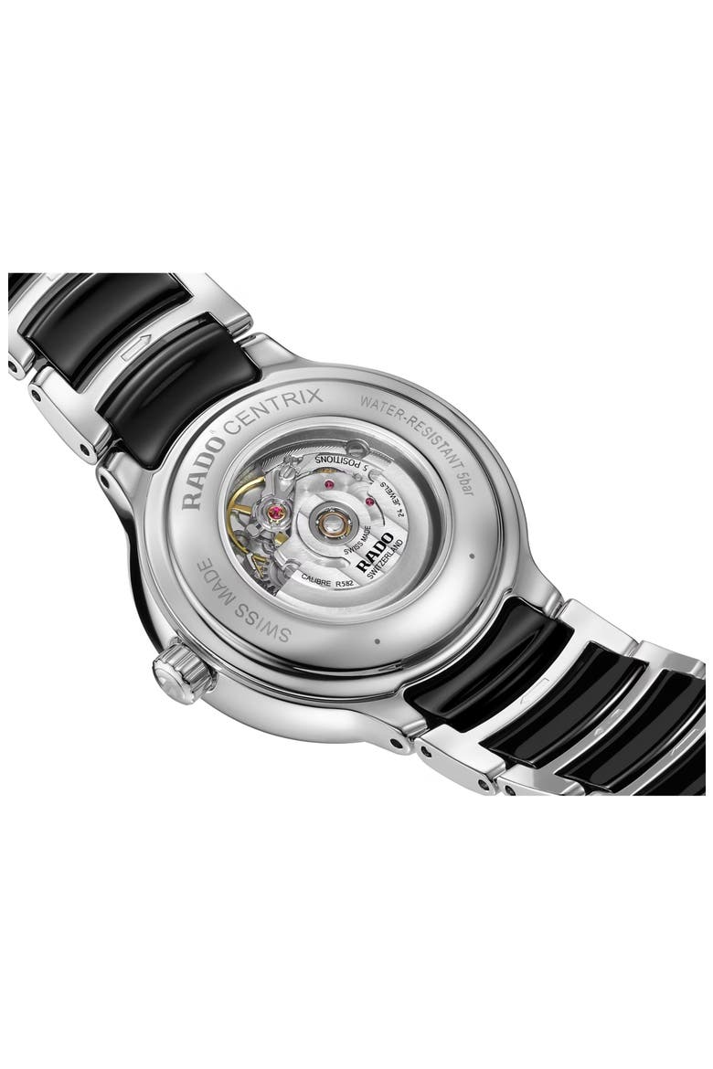 Centrix Diamond Bracelet Watch, 30.5mm, Alternate, color, BLACK