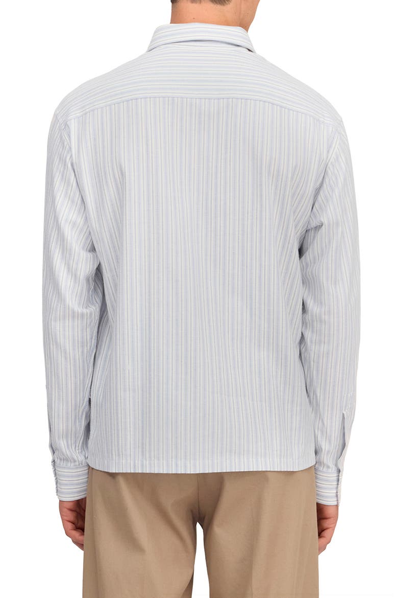 Deon Striped Organic Cotton Shirt, Alternate, color, BLUE STRIPE