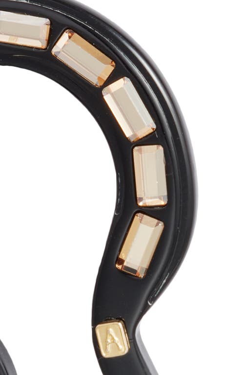 Alexandre De Paris Swarovski Crystal Barrette In Black