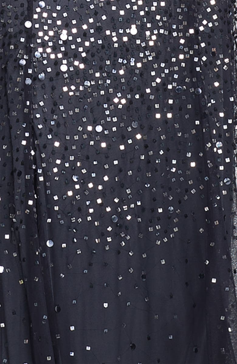 Adrianna Papell Sequined Strapless Mesh Gown, Alternate, color,