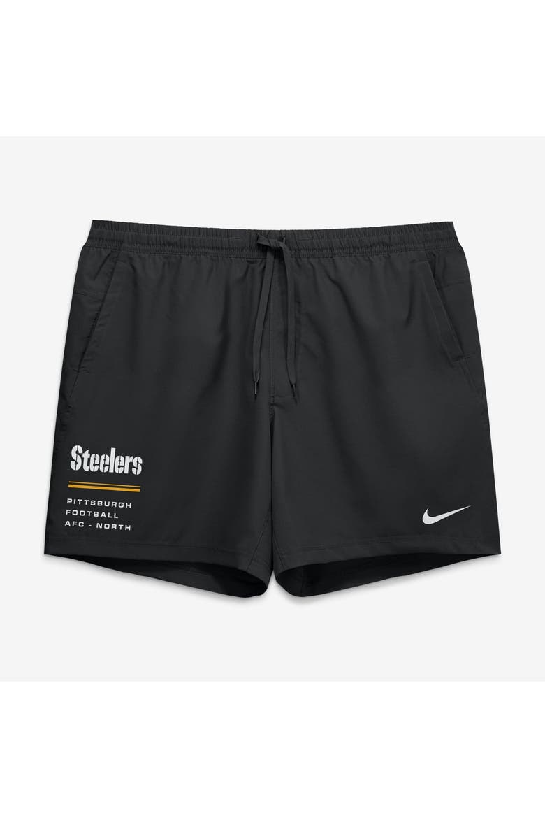 Men's Nike Black Pittsburgh Steelers Form Dri-FIT Shorts, Alternate, color, Black