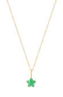 Bony Levy El Mar 18K Gold Gemstone Flower Pendant Necklace