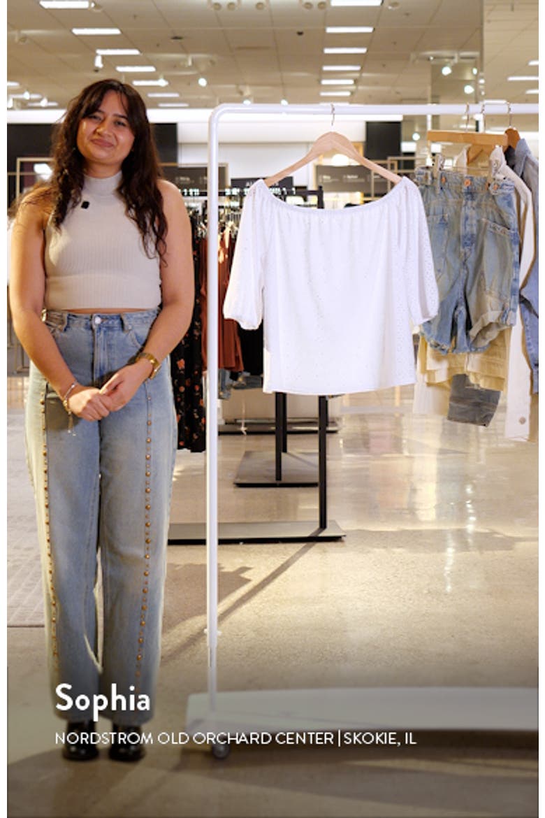 Eyelet Off the Shoulder Top video