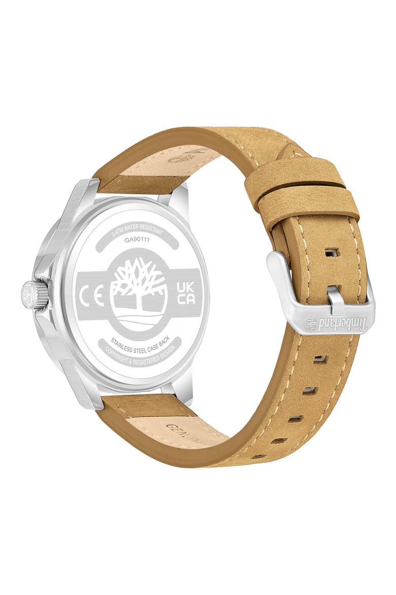 Quartz Analog Watch, Alternate, color, TAN/ BLUE