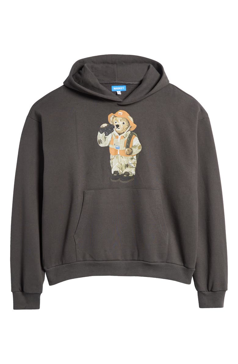 MARKET Hunter Bear Cotton Hoodie, Alternate, color,