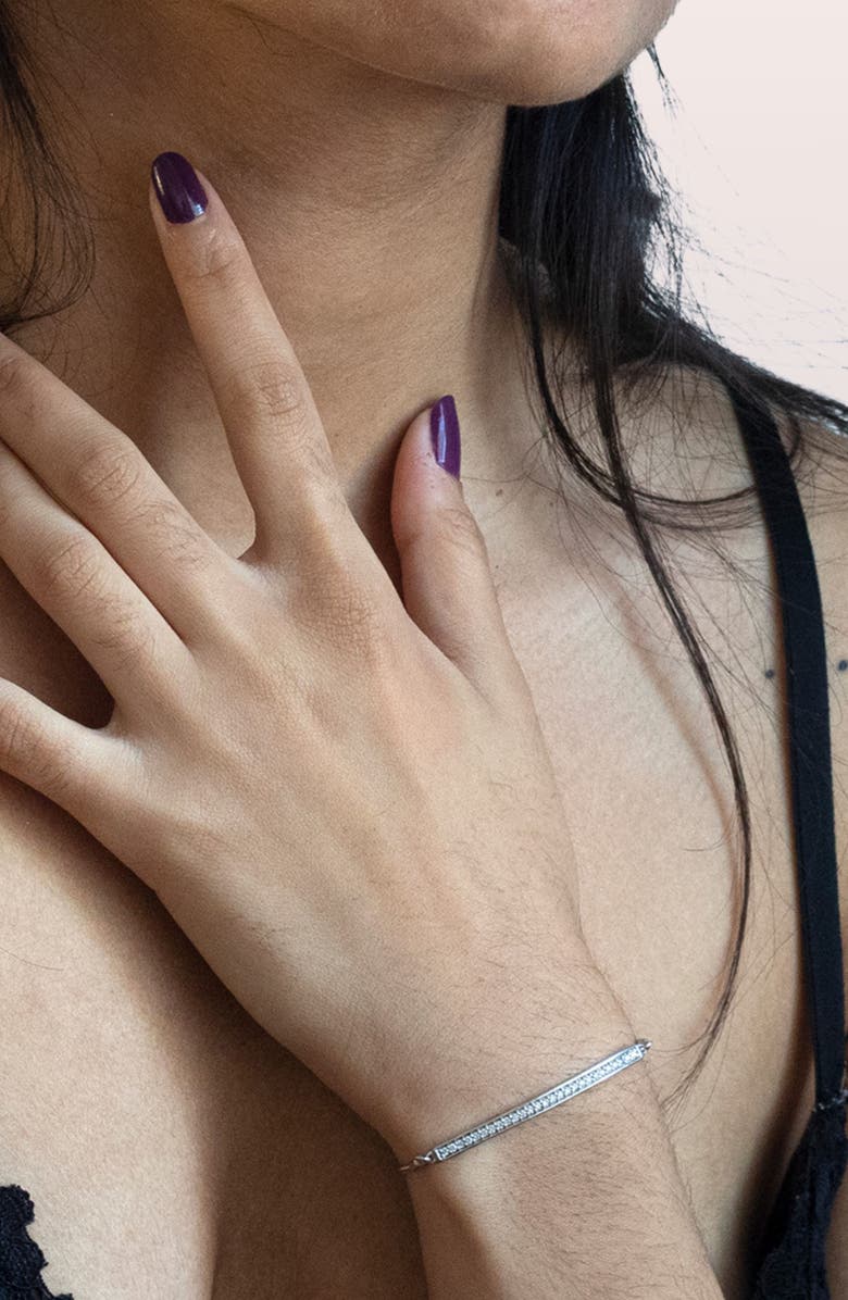 Seed2Stone Pavé-All-Day Slide Bracelet, Alternate, color, Silver