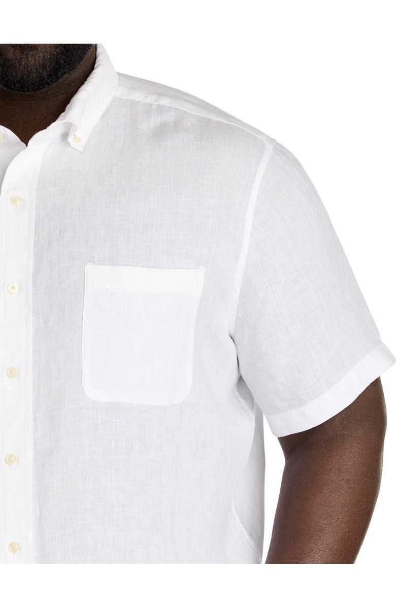 vineyard vines Big & Tall Surfside Linen Sport Shirt, Alternate, color, Linen White Cap