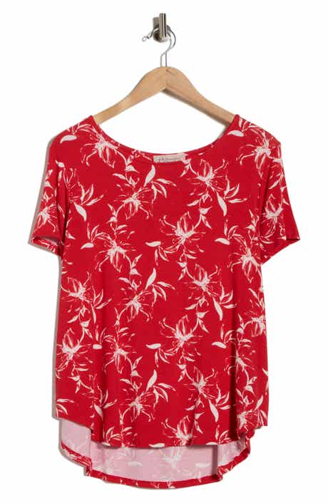 PHILOSOPHY REPUBLIC CLOTHING Floral High-Low T-Shirt