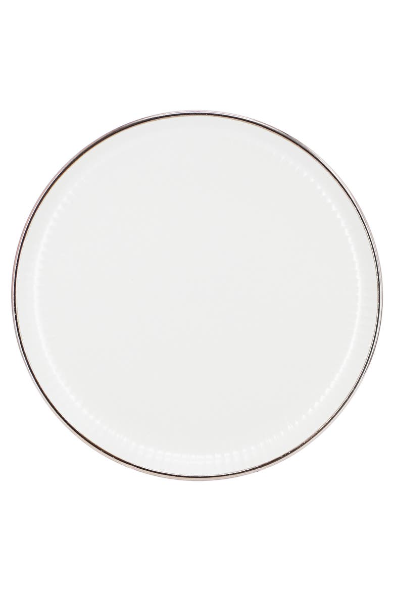Leo 16 Piece Stoneware Dinnerware Set, Alternate, color, White