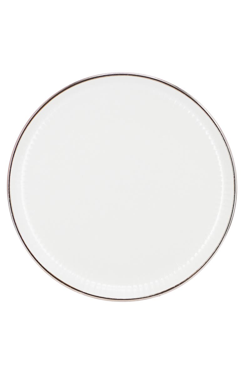 Elama Leo 16 Piece Stoneware Dinnerware Set, Alternate, color, White