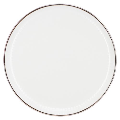 Elama Leo 16 Piece Stoneware Dinnerware Set In White