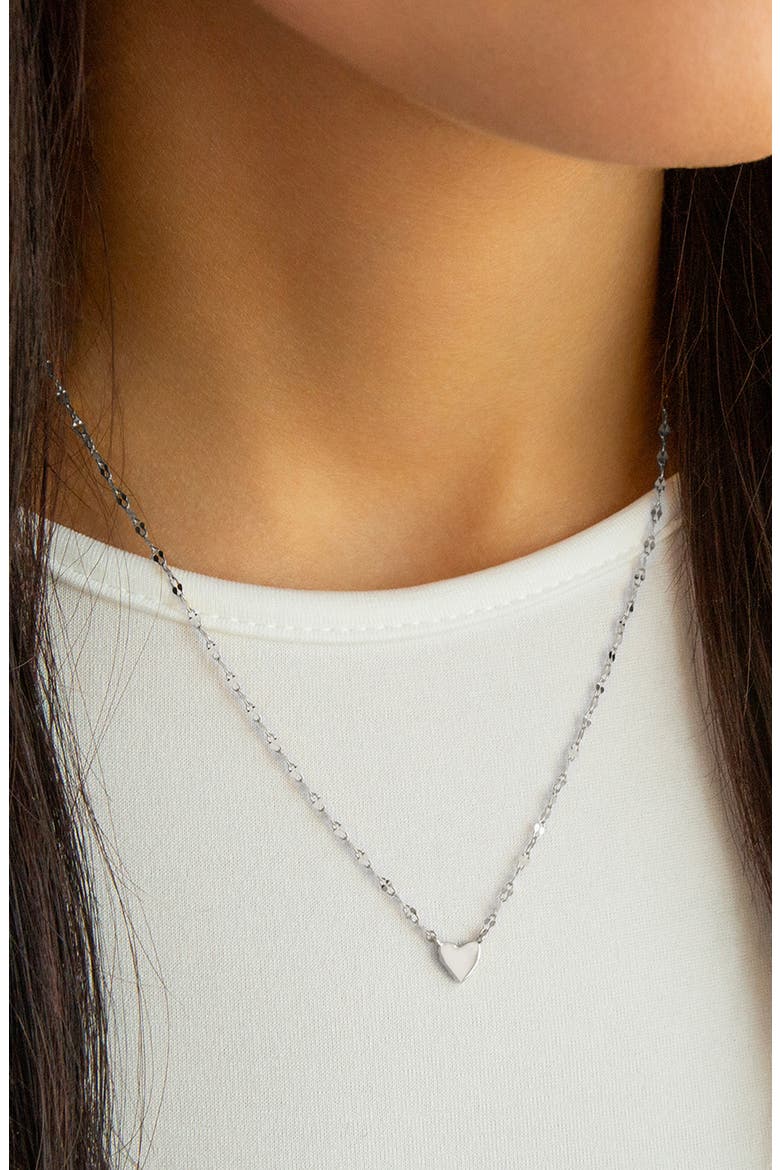 Heart Pendant Necklace, Alternate, color, SILVER