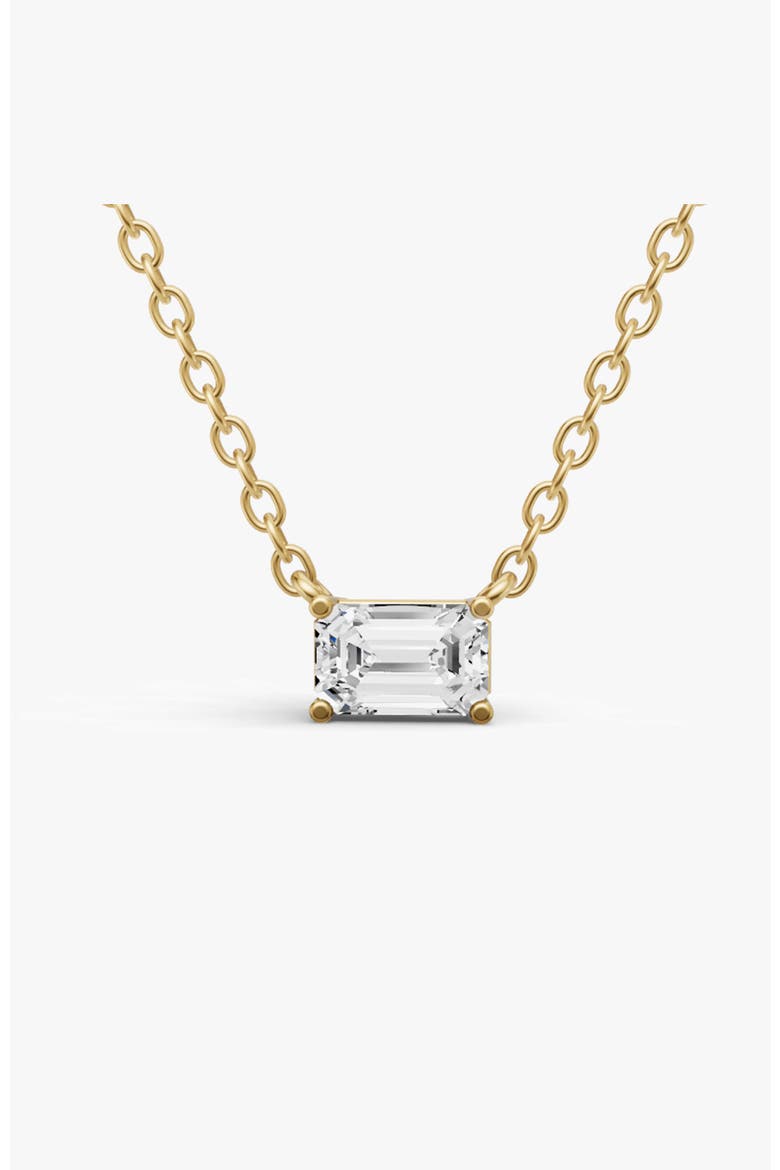 14K Gold 0.25 ct Lab Grown Emerald Shape Diamond Pendant, Main, color, Yellow Gold