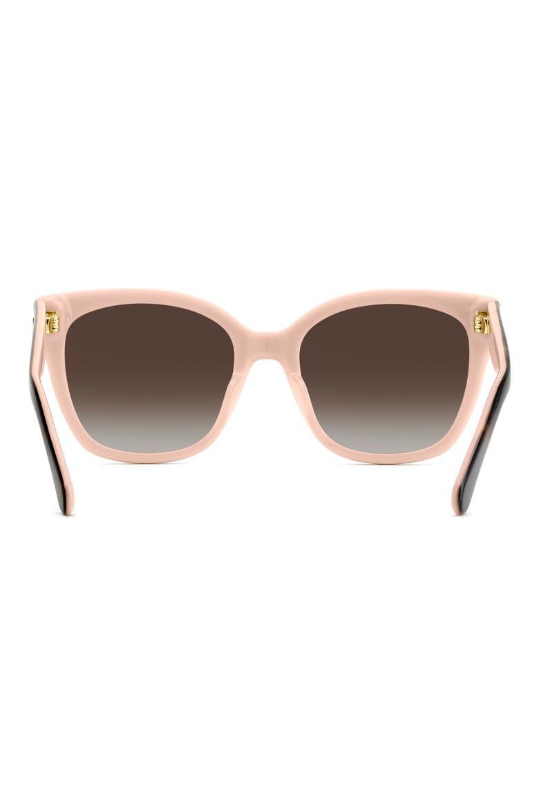 daesha 55mm polarized cat eye sunglasses, Alternate, color, HAVANA PINK/ BROWN