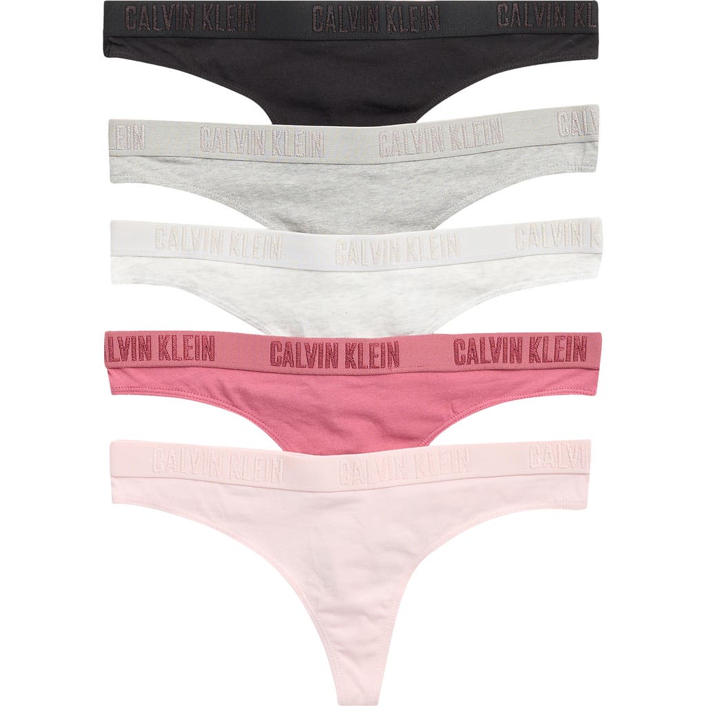 Calvin Klein Monochrome 5-pack Thongs In Multi